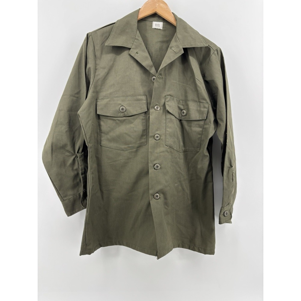 Vintage OG 507 Military Durable Press Utility Shirt Vietnam Deadstock 15.5x31